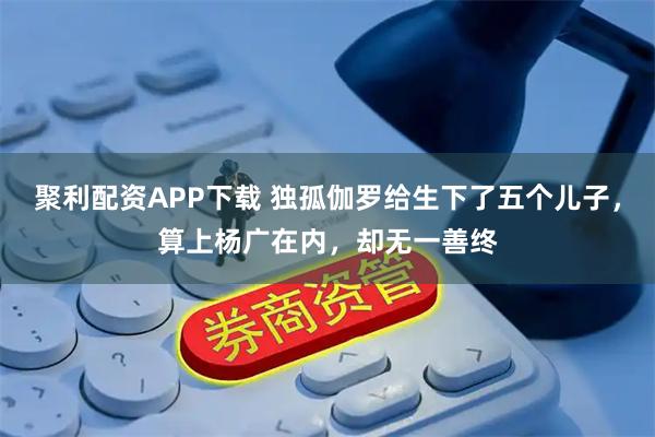 聚利配资APP下载 独孤伽罗给生下了五个儿子，算上杨广在内，却无一善终