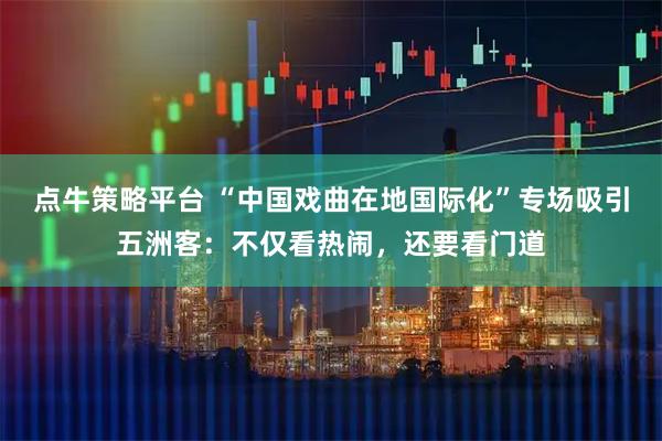 点牛策略平台 “中国戏曲在地国际化”专场吸引五洲客:不仅看热闹,还要看门道